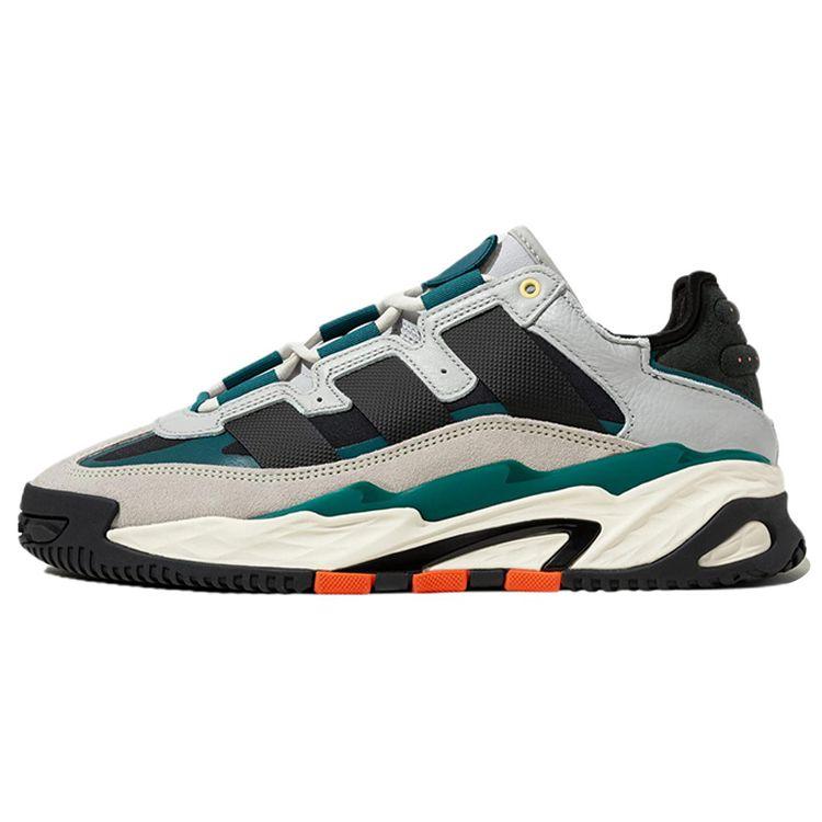 Adidas Originals Niteball Fabric Leather Casual Sports Durable Low-Top Lifestyle Shoes Unisex sneakers Gray Green ID4086