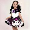 2026 Girl Short-Sleeved Dress Cute Kuromi Hello Kitty print Skirt Summer New Clothes Original Brand Clothing Children's sleep