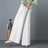 WTEMPO Cotton Linen Wide-leg Pants High Waist Drape Women's Summer Thin Casual Loose Straight-leg Pants Literary Linen Trousers