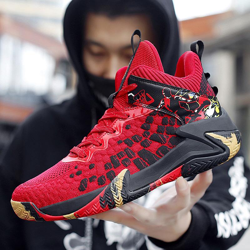 

Новые высокие баскетбольные кроссовки для мужского лета, профессиональные, для реального боя, нескользящие, износостойкие, амортизирующие и с отскоком, спортивная обувь для студентов 36