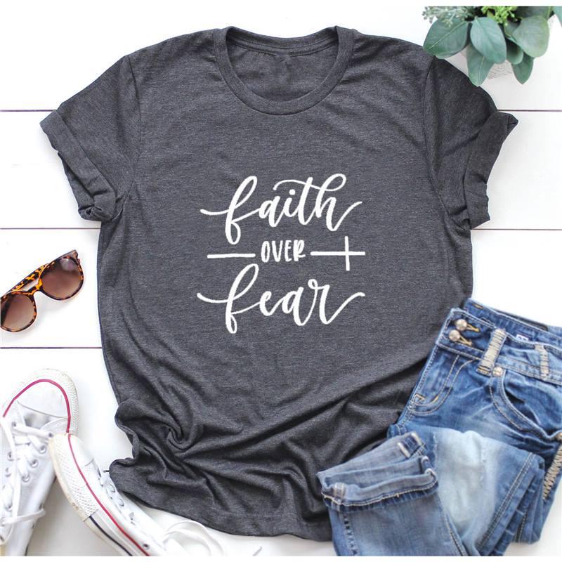 Faith Over Fear Unisex Streetwear T-Shirt - European & American Style