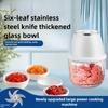Portable Cordless Electric Food Chopper 350ML USB Rechargeable Mini Garlic Meat Vegetable Grinder for Outdoor Picnic Camping Kitchen Cooking