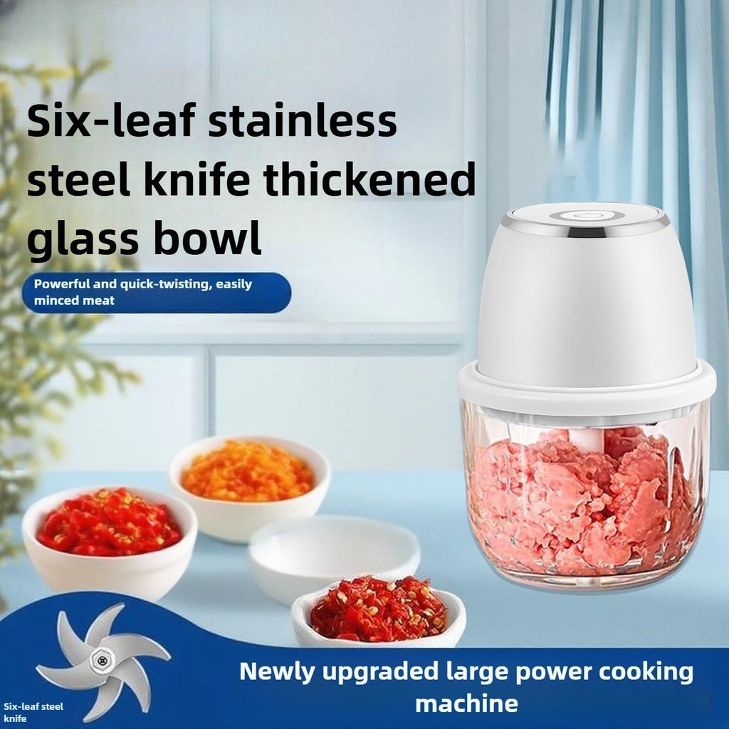 Portable Cordless Electric Food Chopper 350ML USB Rechargeable Mini Garlic Meat Vegetable Grinder for Outdoor Picnic Camping Kitchen Cooking