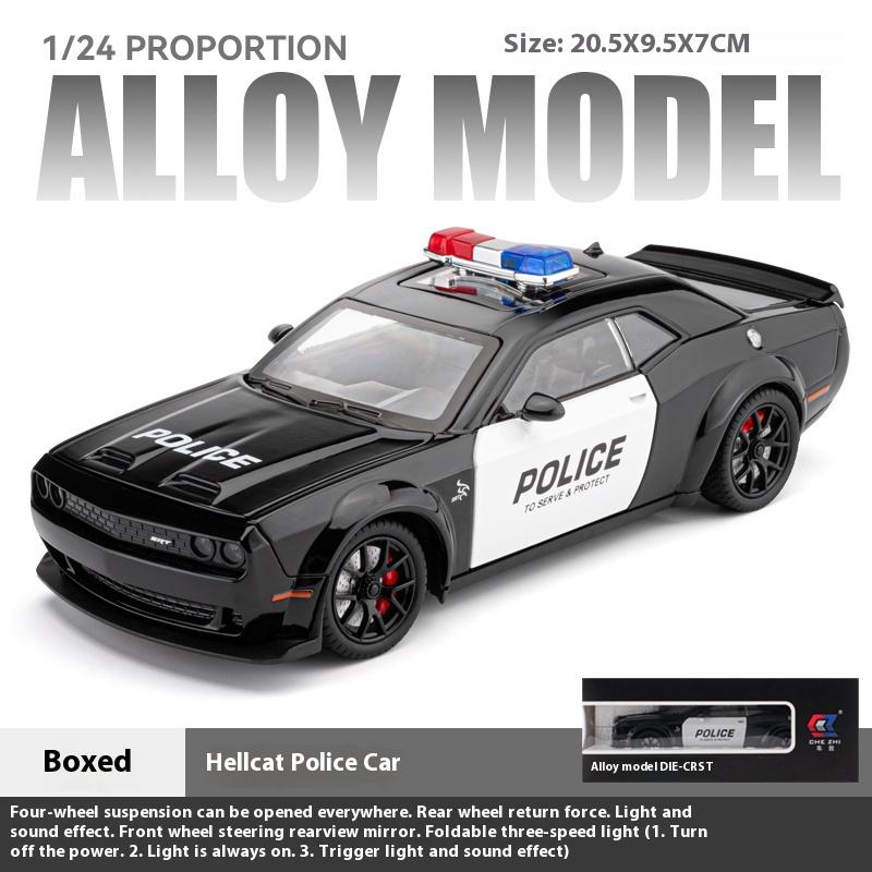 1:24 Challenger Hellcat Redeye Alloy Car Model Sound and Light Children Toy Birthday gift Miniature Voiture