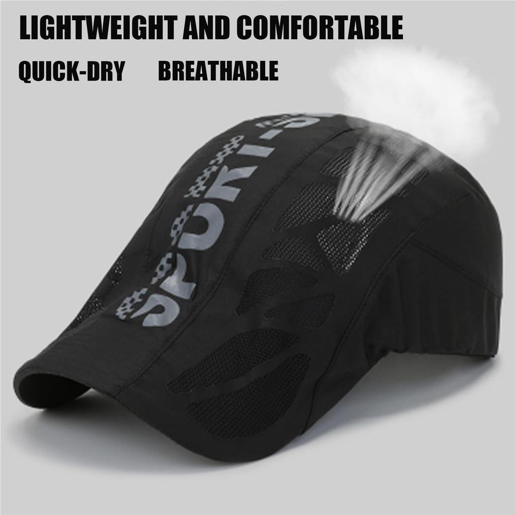 Summer Cycling Hat Breathable Quick Dry Outdoor Sport Running Fishing Cap Sunscreen Adjustable Hiking Camping Duckbill Hat