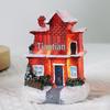Resin Lighted Christmas House Ornament – Micro Retro Landscape Decoration