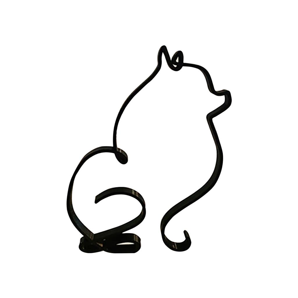 Abstract Simple Minimalist Metal Dog Art Sculpture Decoration Ornament Wall Art Home Office Desktop Modern Art Creative Decors