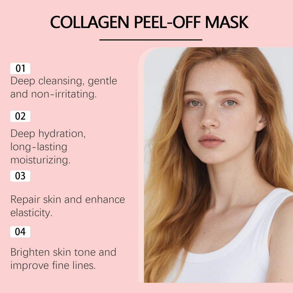 Collagen Night Mask, Peeling Mask, Hydrolyzed Collagen, Glassy Skin, Hydrating And Moisturizing