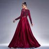 Elegantes europäisches & amerikanisches Langarm-Pailletten-Abendkleid