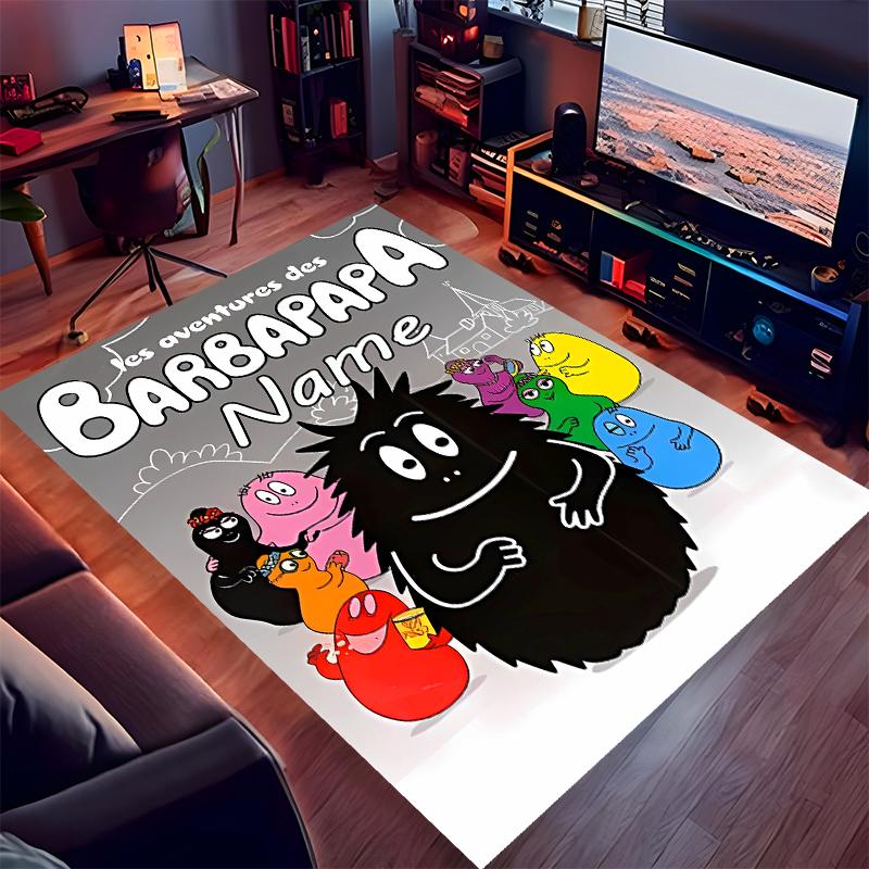 Custom personalization Barbapapa Print Area Rug - Soft, Washable Non-Slip Indoor Mat,Living Room,Home&Office Decorative Rug