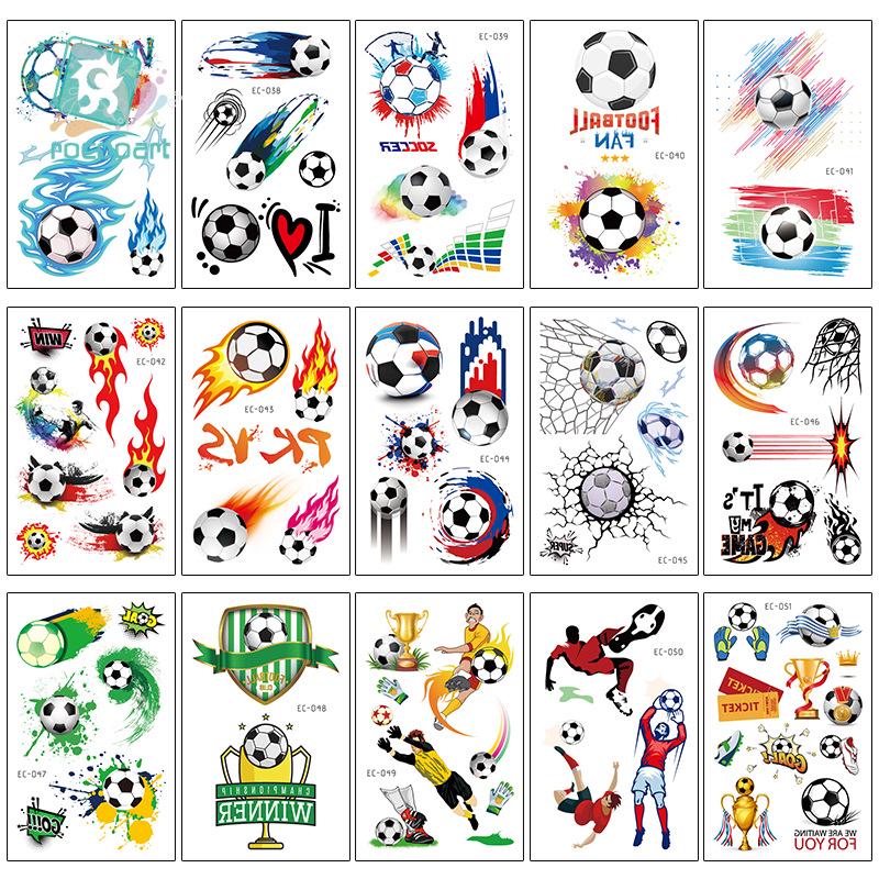 2026 Waterproof Children's World Cup Football Face Tattoo Stickers