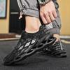 Summer Men Sneakers Flying Woven Blade Shoes Lightweight Breathable Mesh Casual Running Shoes Large Size Zapatillas Hombre
