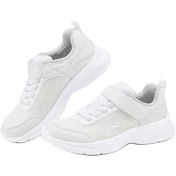 Skechers Kids Boys Comfortable Versatile Breathable Low-Top Casual Shoes Kids Sneaker White 405110L-WHT