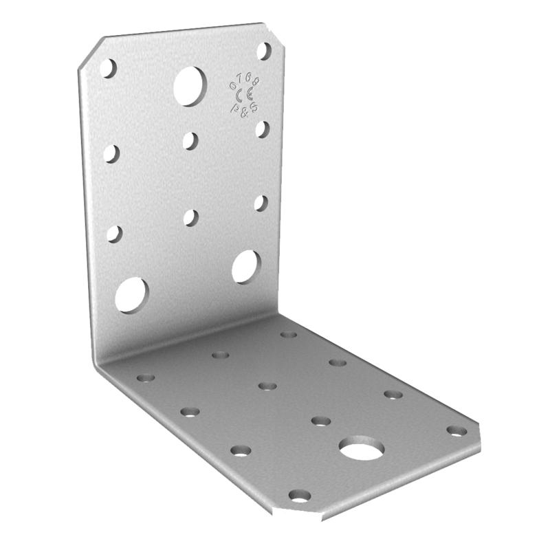 Steel Angle Connector 70x70x55mm, 2.5mm Thick, Perforated, for Assembly 64107025