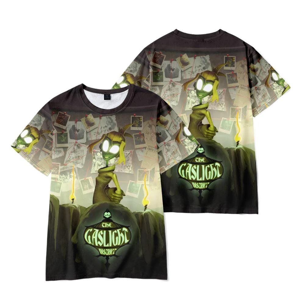 

Fashion The Gaslight District Cartoon T Shirts for Women Men Summer Clothing Fitness O Neck Man T-shirt Oversized Men T-shirts Tops XXS коричневий