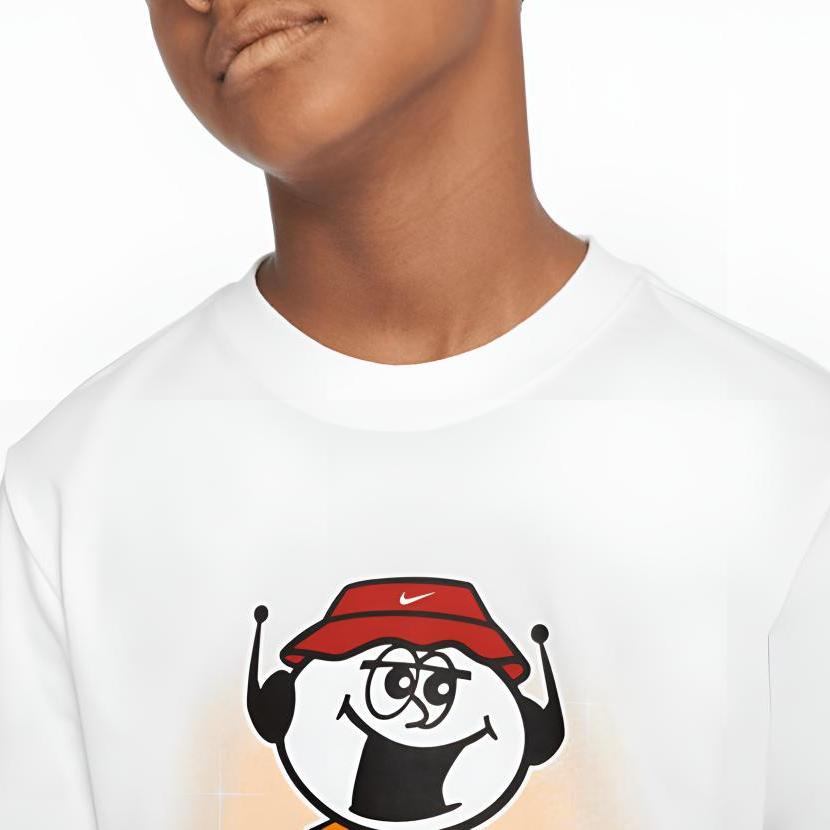 Nike T-Shirt FW25 Round Neck Breathable Fashion Versatile Short Sleeve Kids Tops HV5209-100