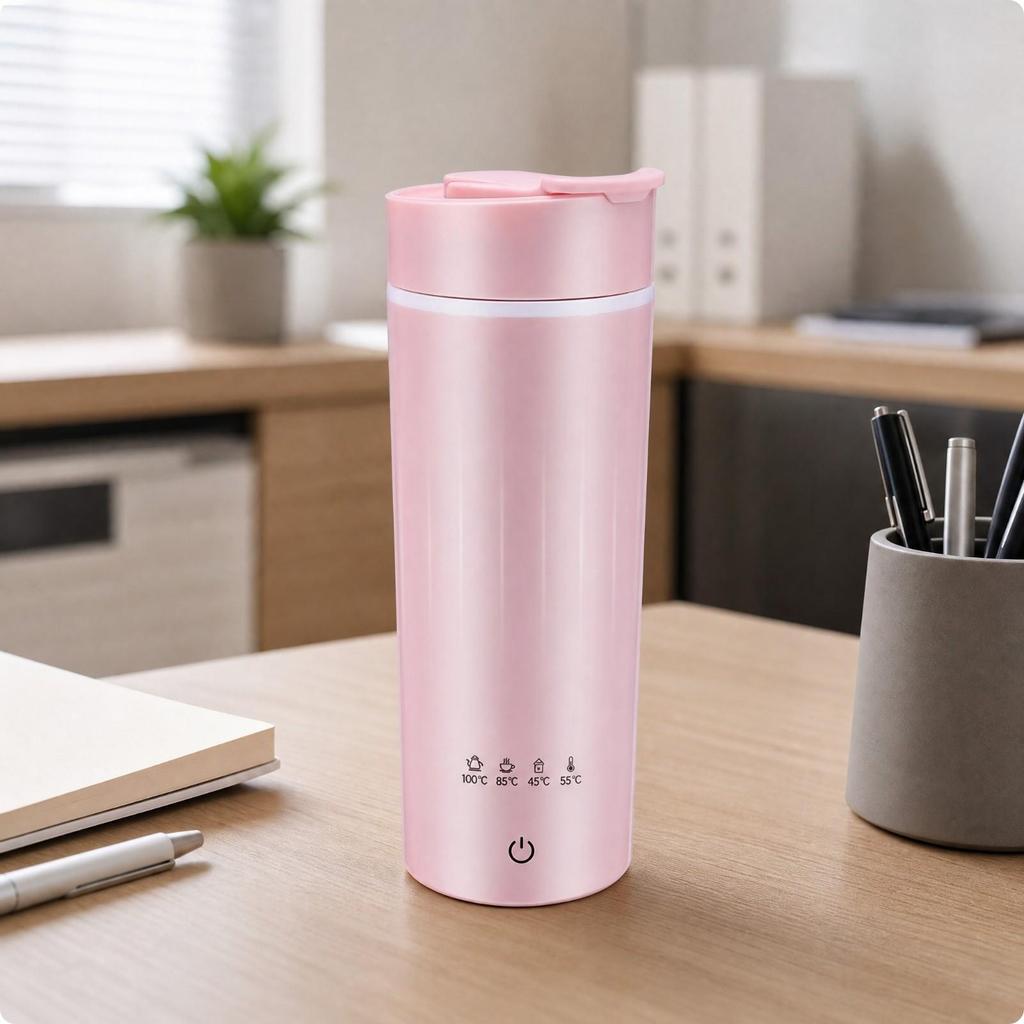 Portable Electric Heating Cup Auto Shutoff with Stainless Steel Liner Compact