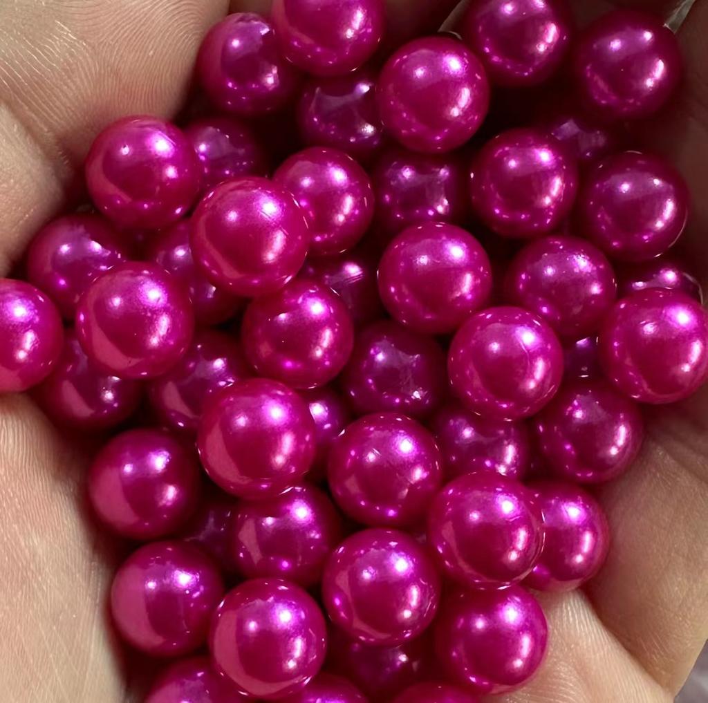 3-12Mm Round Non-Porous Abs Color Imitation Pearl Loose Beads Diy Handmade Jewelry Nail Bead Clothing Matching