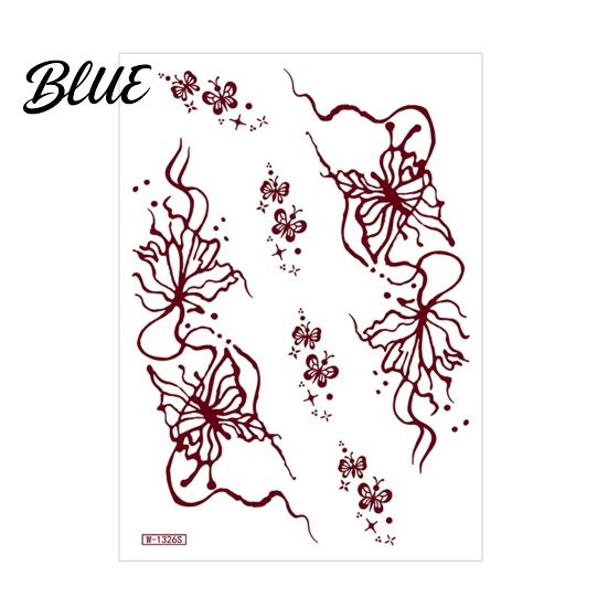 Quick Apply Tattoo Stickers Temporary Sticker Flower Lace Lotus Pattern Fake Tattoos for Women Men Fun Family Waterproof DIY Face Arm Leg
