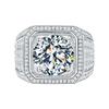 Sale 5-12 White Golden Iced Out HipHop Engagement Rings CZ Pinky Men Women Full Crystal Ring