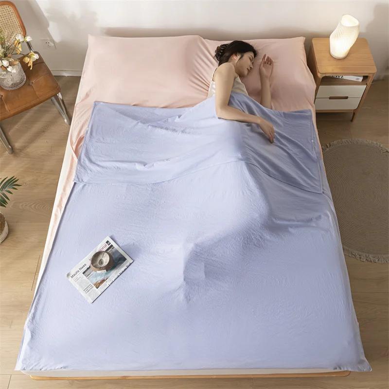 Lightweight Washed Cotton Sleeping Bag Class A Soft Portable Travel Adult Sleeping Bag Travel Hotel Dirty-proof Bed Sheet