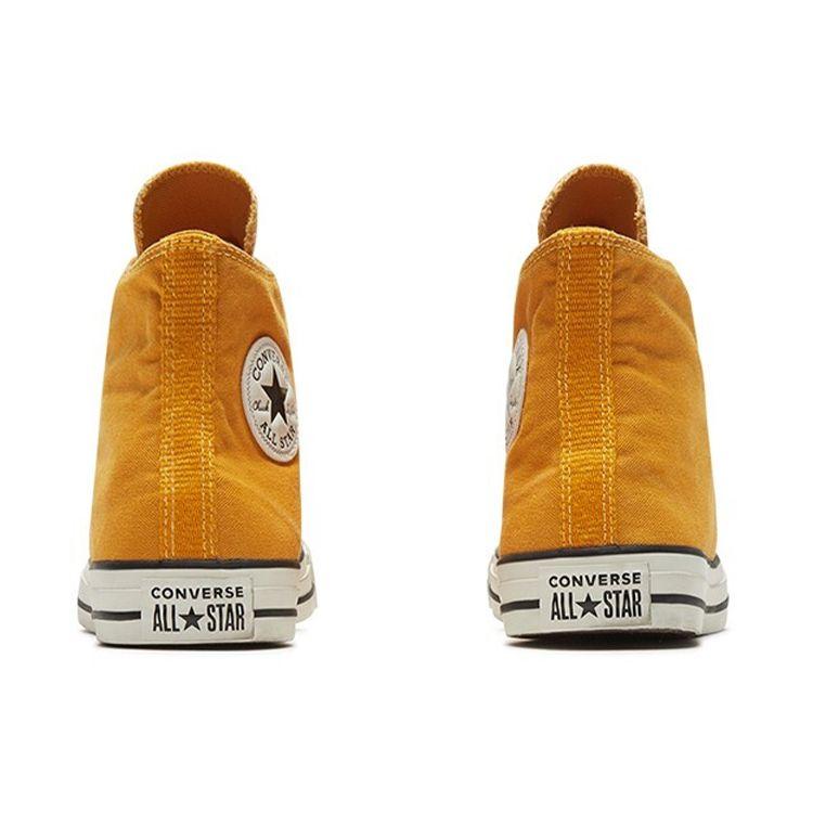 Converse Chuck Taylor All Star Hi Vintage Comfortable Versatile Durable High-Top Canvas Shoes Unisex Sneakers Yellow 167959C