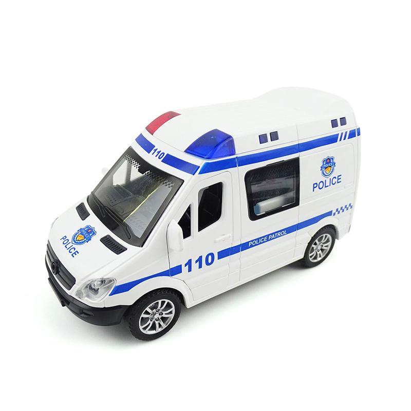 1Pc Boys Toys 1:32 Mini Car Diecast Ambulance Fire-Truck Policecar Model Sound And Light Vehicle Simulation Collection Gifts