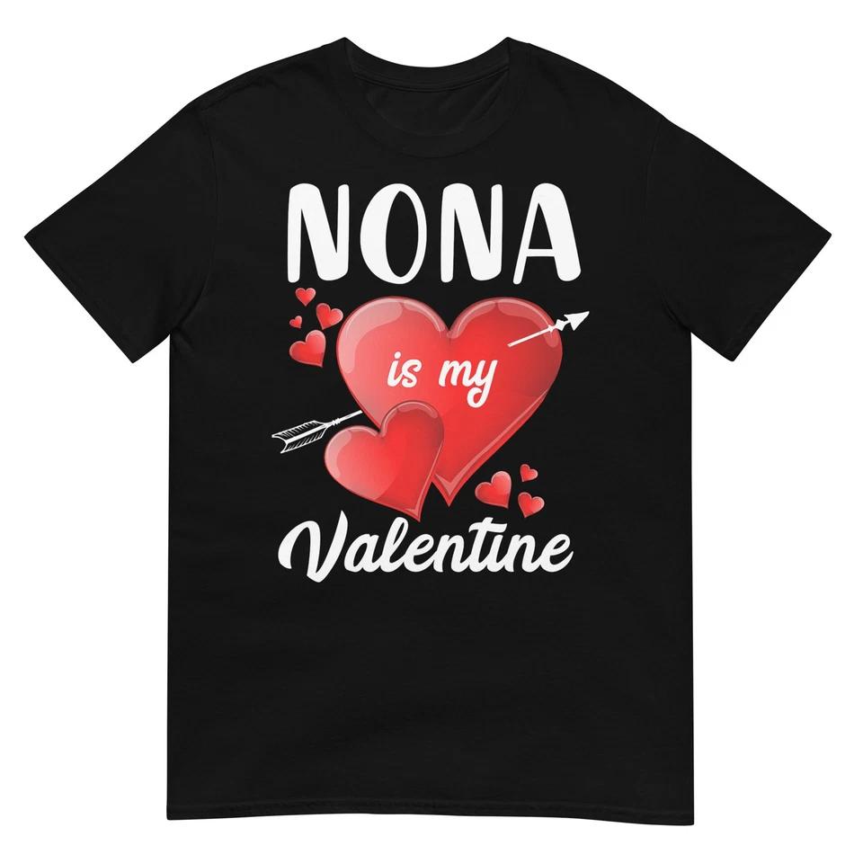Boys Girls Kids Valentines Day Nona Is My Valentine T-Shirt M