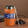 4L Stainless Steel Ice Bucket with Handle - Large Capacity Thermos Flask Cooler and Straw Water Bottle Combo