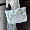 Y2K Aesthetic Clear Harajuku Backpack, Cute Small Capacity Shoulder Bag for Daily Use, School, Work, Transparent Pain Bag