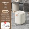 Smart Bathroom Trash Can Automatic Bagging Electronic Trash Can White Touchless Narrow Smart Sensor Garbage Bin Smart Home 15L