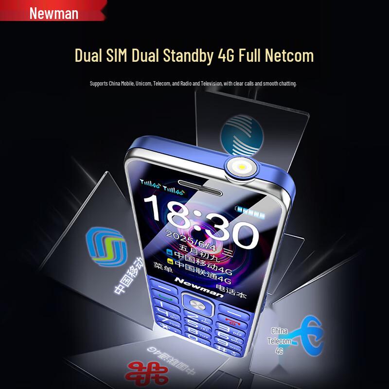 Newman A30 4G Telefono Cellulare Semplice per Anziani (Versione NC)