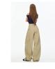 Army Green Retro Wide-Leg Scimitar Jeans with Large Pockets for Women - Summer/Autumn 2025 Collection