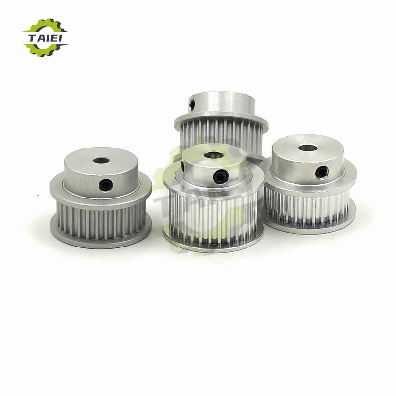 HTD 3M 30T 32T 34 Diş Senkron Kasnak Anahtar Yuvası Çapı 4mm-19mm Kayış Genişliği 6/10/15mm İçin 3M Zamanlama Tekerleği 30 Diş CNC Dişli Makaralı Tekerlek