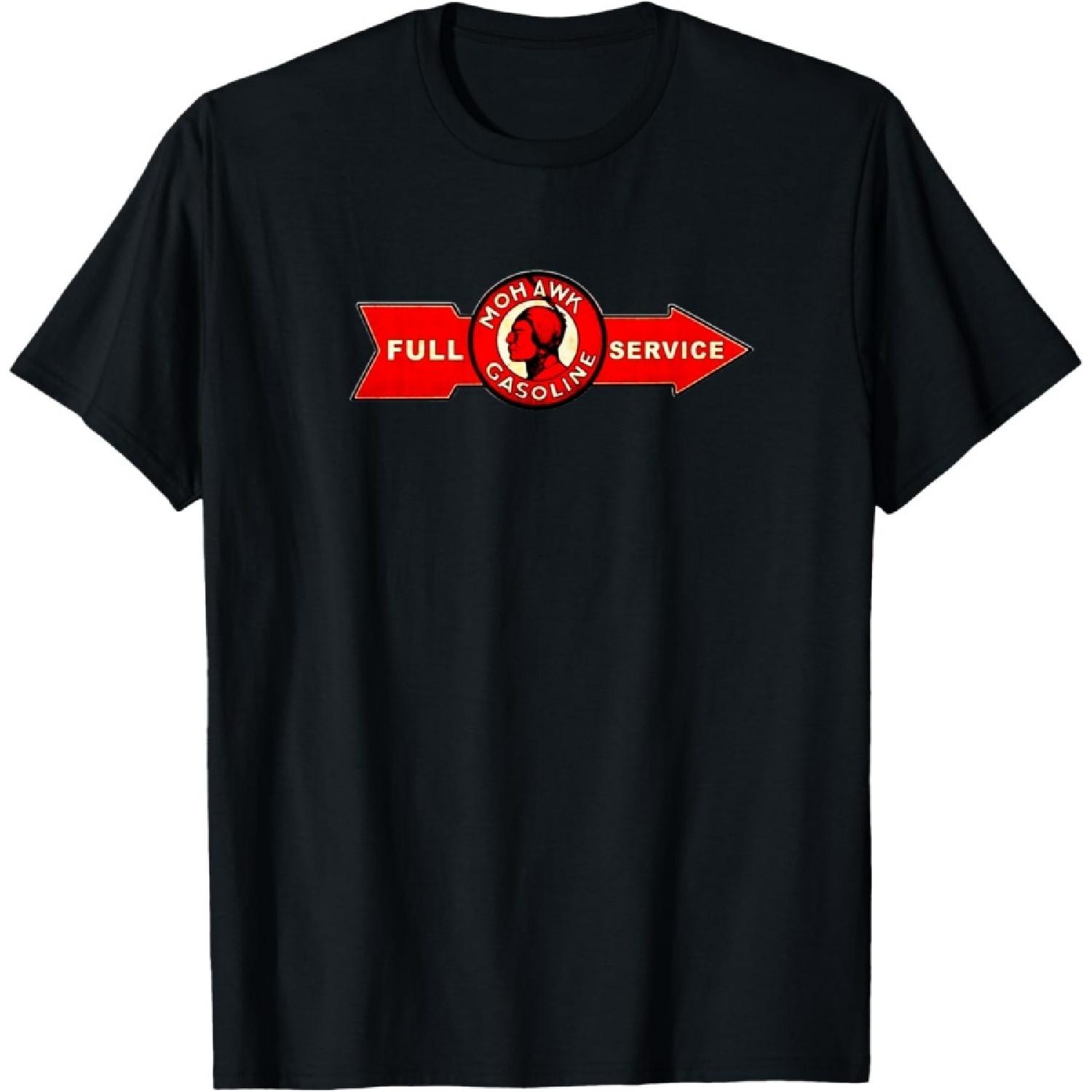 Retro Vintage Gas Station Mohawk Motor Oil Car Bikes Garage T-Shirt S