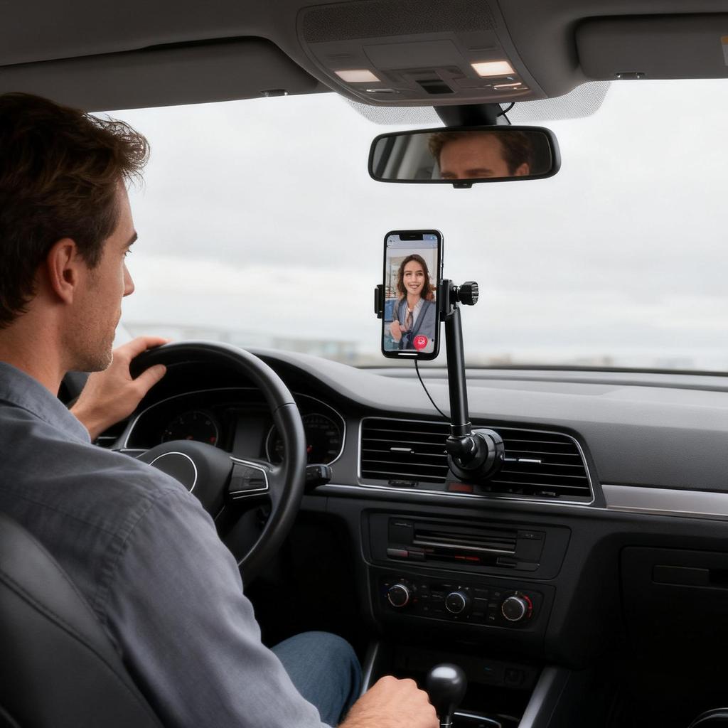 Car-mounted Ball Joint Extension Rod 17mm Ball Joint Adapter Aluminum Alloy Extension Arm Car Phone Stand Rotating Rod