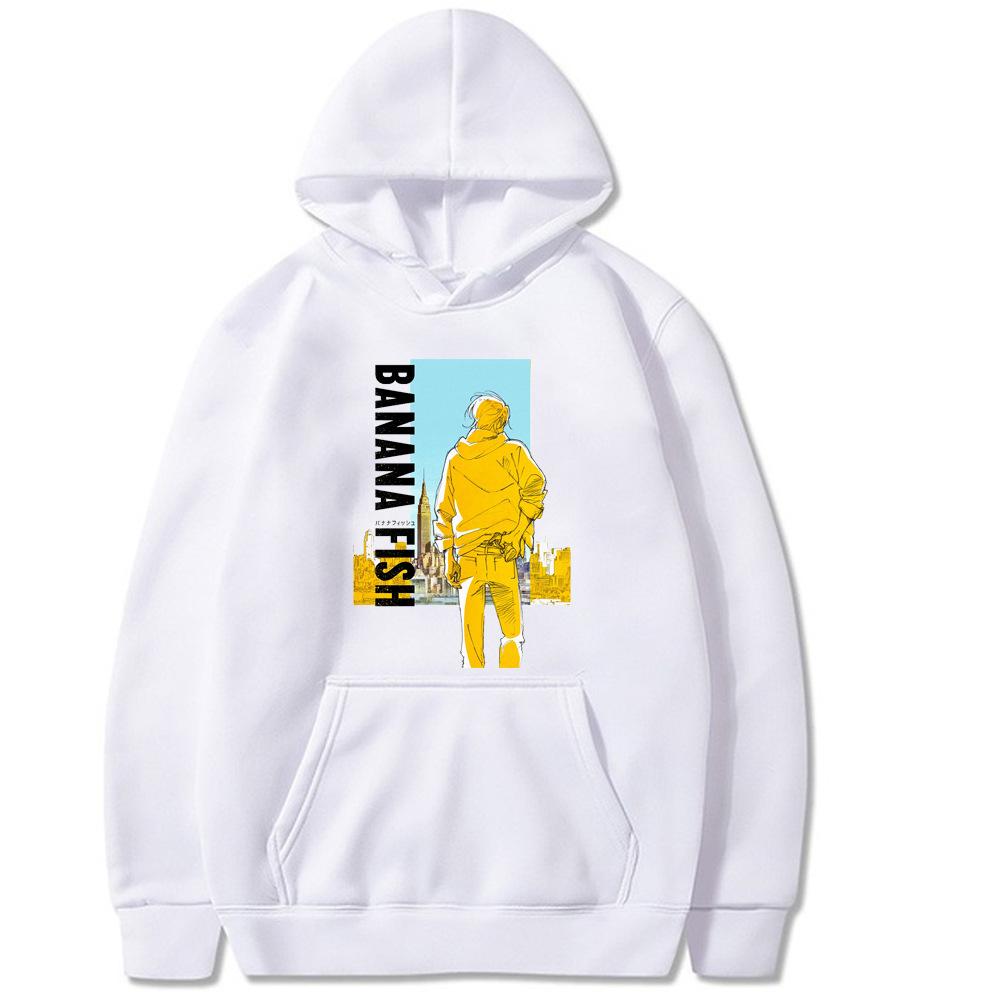 Banana Fish Autunm Winter Printed Men Hoodie Brand Hoody Y2K Clothes Vintage Fashion Casual Unisex Long Sleeve Pullovers