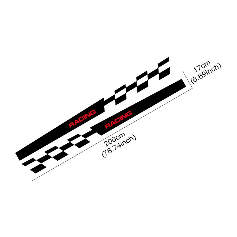 2PCS Car Door Racing Stripe Sticker Vinyl Decor Auto Exterior Decal Decor Tuning Accessories For Tesla Model 3 Y S X 2016-2024