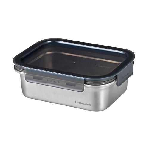 Bestco Stainless Steel Storage Container, Microwave, Oven, and Dishwasher Safe, 1.2L, Rectangular, Silver, Lock & Lock, Stainless Hard, LST515