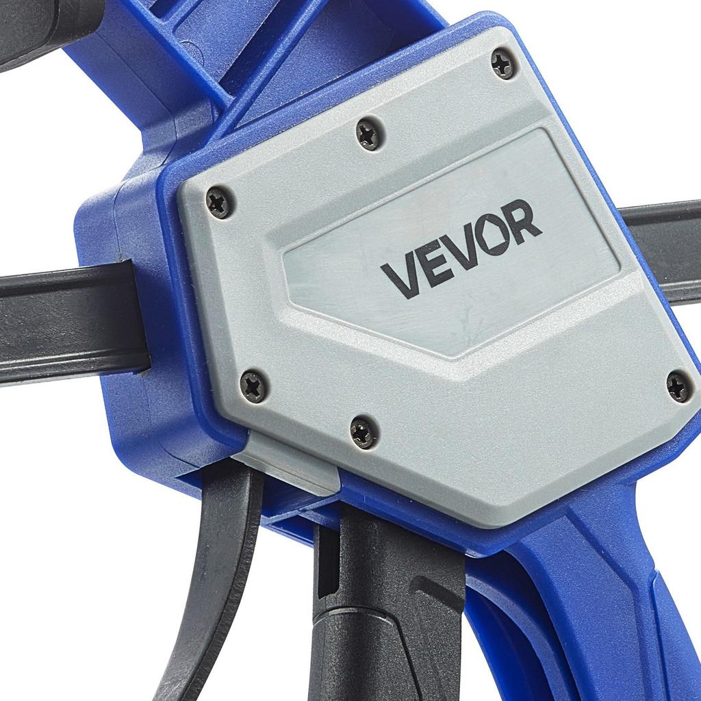 VEVOR Bar Clamps for Woodworking, 2-Pack 60.96 Cm One-Handed Clamp/Spreader, Quick-Grip F-Clamp with 154 Kg Load Limit
