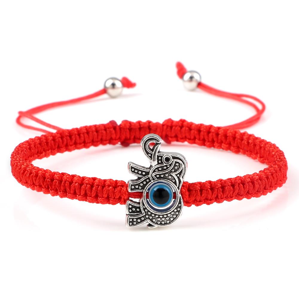 New Red Nylon Thread Evil Eye Braided Bracelet for Women Men Vintage Butterfly Elephant Couple Jewelry Gift