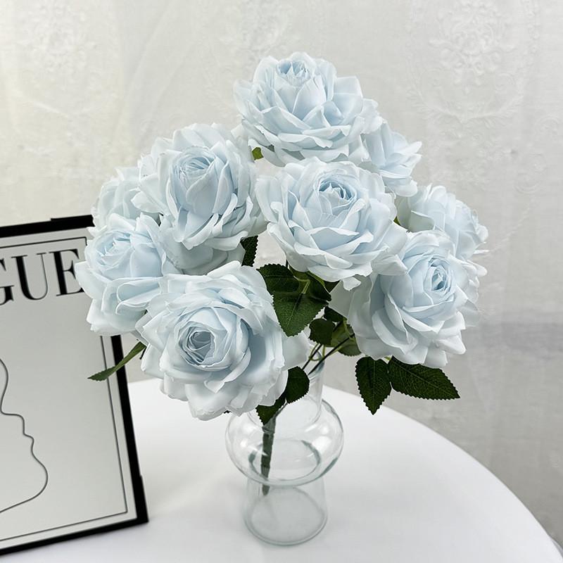 Rose Bridal Wedding Decor Artificial Silk Flower Bouquet For Home Stage Events