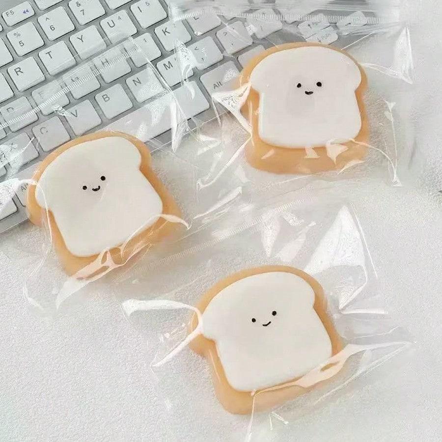 Taba Squishy Toast Toys,Kawaii Stress Relief Fidget Sensory Toys,Soft Silicone Squeeze Gifts For Children, Teens,Adults Stress Relieving Magic Tool