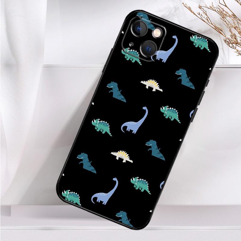 Dinosaur Pattern Shockproof Case For iPhone 17 16 Pro Max 11 14 15 Plus 12 13 Mini 16e 17 Air Phone Cover
