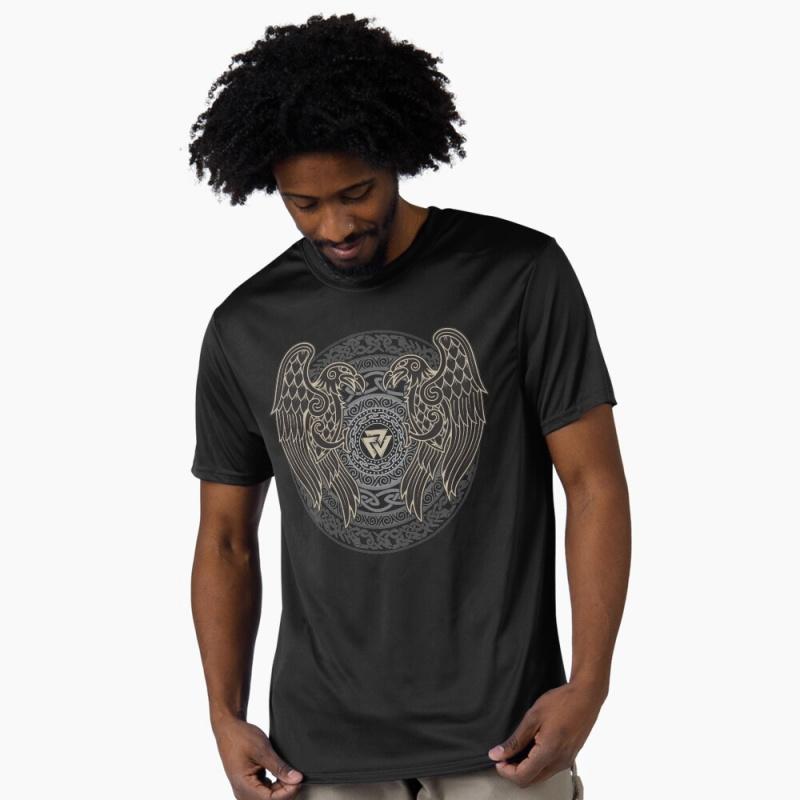 0415 Norse Viking Ravens Valknut Celtic Knotwork Nordic Gift TShirt Norse Myths Graphic clothes 100 cotton All size tops S