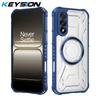 KEYSION Transparent Magnetic Case for OnePlus Nord 5 5G Soft Silicone+PC Heavy Duty Shockproof Phone Cover for OnePlus Nord 5