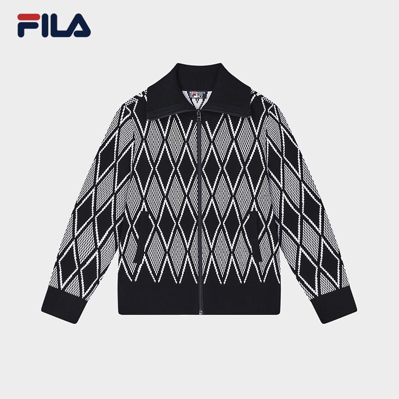 FILA Women's Knitted Lapel Cardigan Sweater