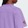 Adidas X Stella McCartney Letter Logo Print Sports Short Sleeve T-Shirt Women Tops Purple IA1514