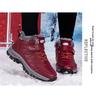Outdoor Men's Cotton Shoes, Winter High Top Snow Shoes, Hiking Shoes, Waterproof and Plush Snow Boots