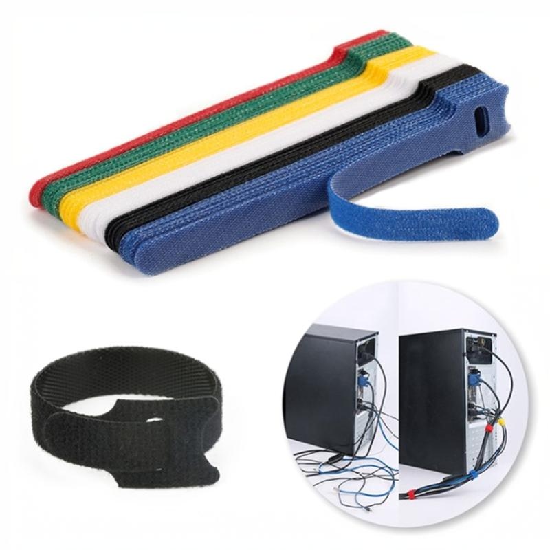 10 Or 30Pcs/Pack Reusable Hook And Loop Fastening Strap Multi-Purpose Wire Organizers For Computer/Tv/Electronic Devices